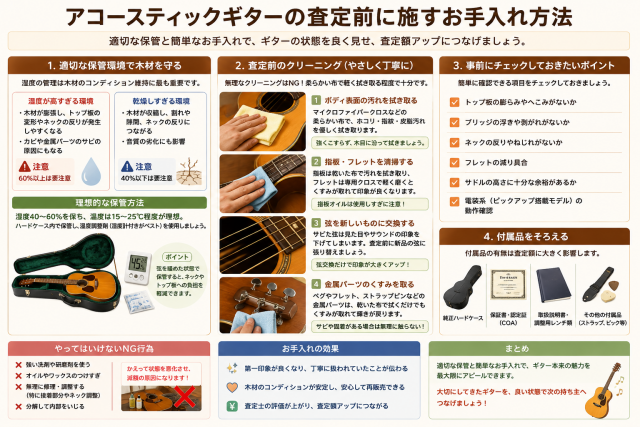 アコースティックギター査定前お手入れガイド