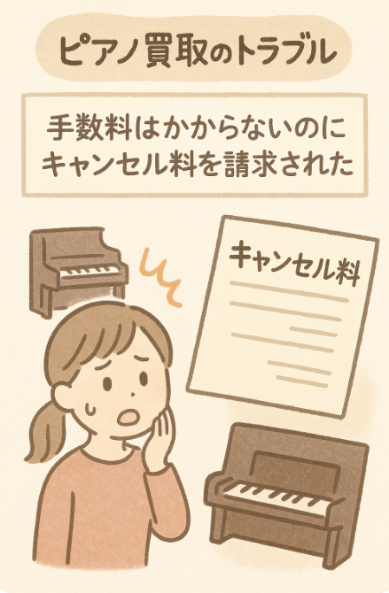 手数料はかからないのにキャンセル料を請求された