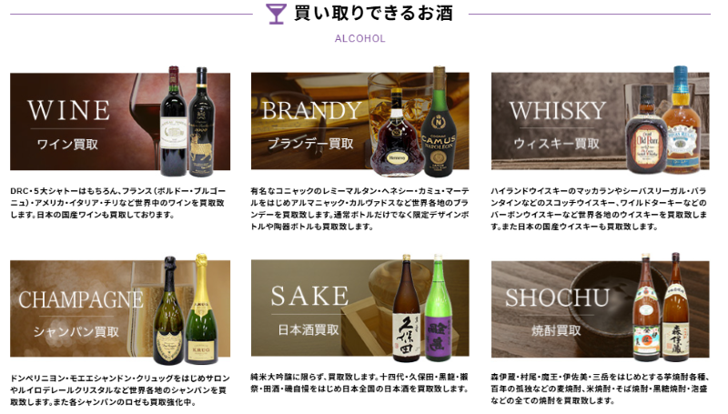 お酒,取り扱い