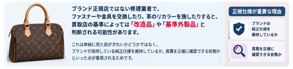 ブランドバッグ修理の買取リスク1