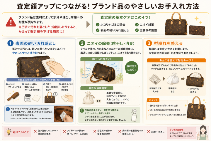ブランドバッグ査定前のお手入れガイド