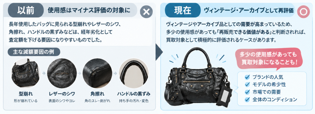 使用感も価値に変わるバレンシアガバッグ1