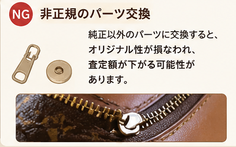 非正規パーツの交換