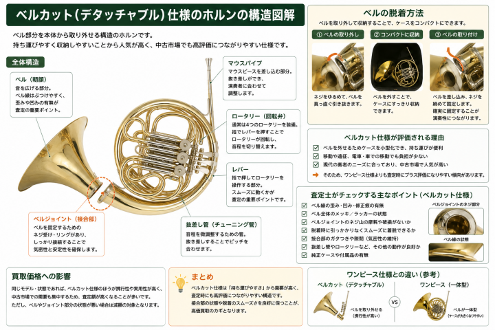 ベルカット(デタッチャブル)仕様のホルン