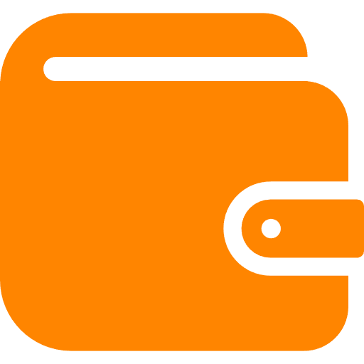 シンプルな折りたたみ財布のアイコン