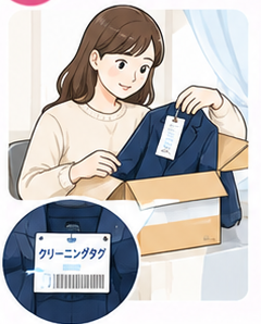 クリーニング後の衣類保管5ステップ1