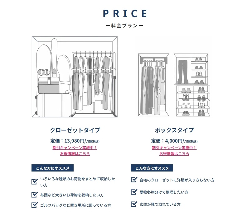 SUBCLO(サブクロ)料金