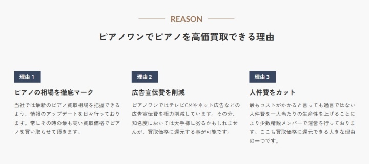 ピアノワン 高価買取できる理由