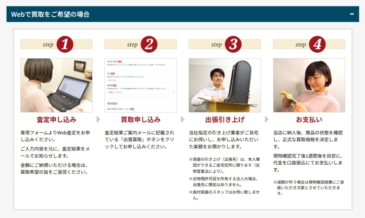 島村楽器 出張買取Web