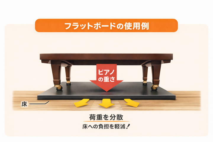 フラットボードによる重さ分散