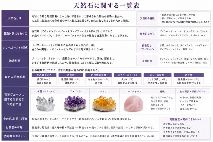 天然石一覧表