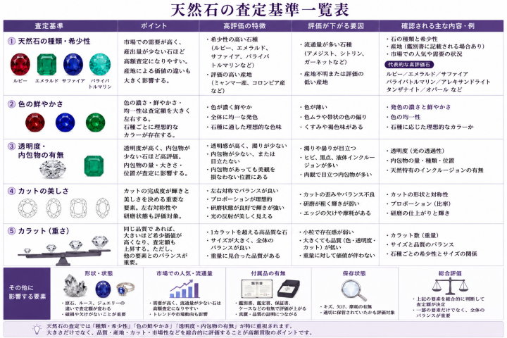 天然石の査定基準