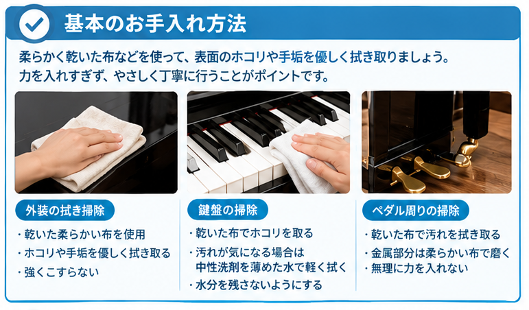 ピアノ買取前のお手入れガイド1