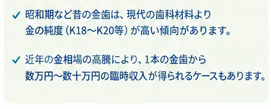 遺品金歯の価値と売却ガイド1-3