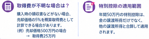 金の税金計算ガイド｜5年の壁4