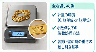 金の買取価格が違う6つの理由6