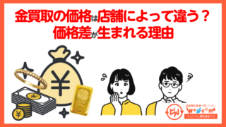 金買取の価格は買取店舗