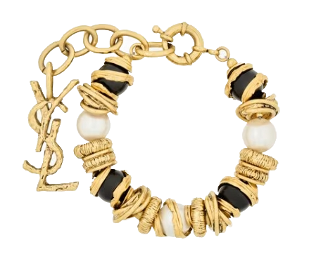 processed_LOULOU パール＆ディスク ブレスレット（レジン＆メタル）