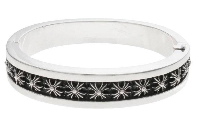 processed_クロムハーツ(chrome hearts) ナローVバンドCHプラス シルバーバングル ブレスレット