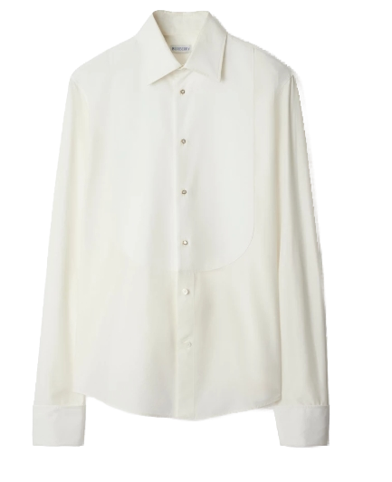 processed_バーバリー スリムフィット コットンシルク タキシードシャツ