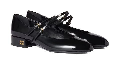 processed_パテントレザー スリングバック パンプス バックル付き