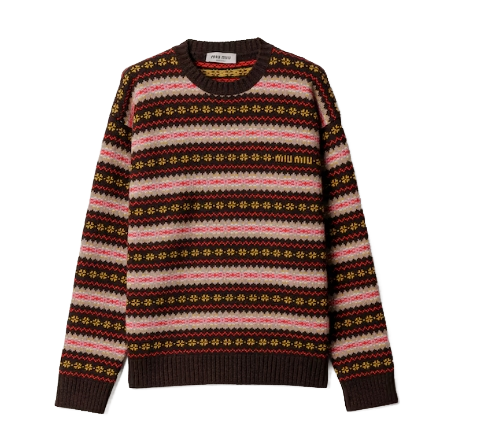 processed_ミュウミュウ ウール クルーネック セーター